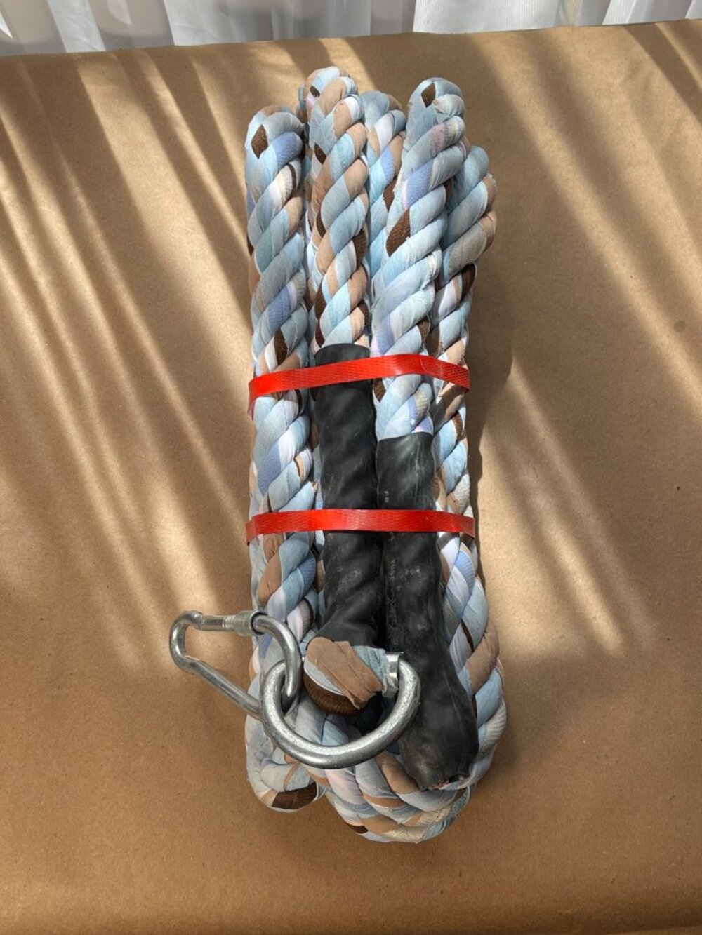 BLUE ~ 16' Climbing Rope Tree Swing for Kids W/ HOOK - Outdoor Fun colorful NEW